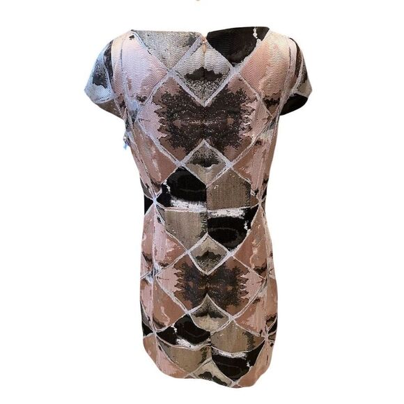 Vince Camuto Women's Geometric Jacquard Sheath Dress Size 12 Multicolor - Picture 5 of 12